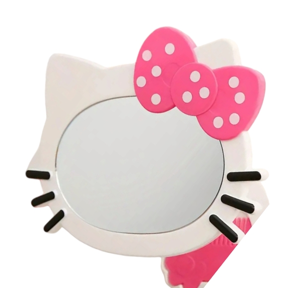 Limited Edition HELLO KITTY Deluxe 360°Swivel Rotating Vanity Mirror With Comb - Picture 9 of 13